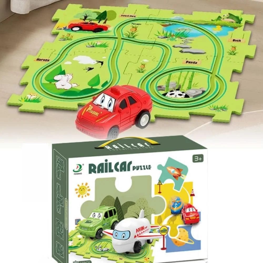 Railcar Land Series Puzzle Track Game - 13 pcs