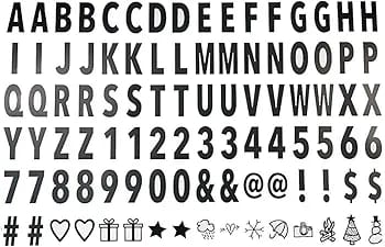 Cinematic 3D Light Box - 96 Letters - A4 Size