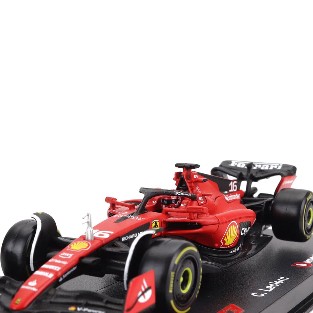 Bburago - 1/43 Scale Model Compatible with Ferrari SF23 - 16 Compatible with Charles Leclerc 2023 Formula 1 Model Car