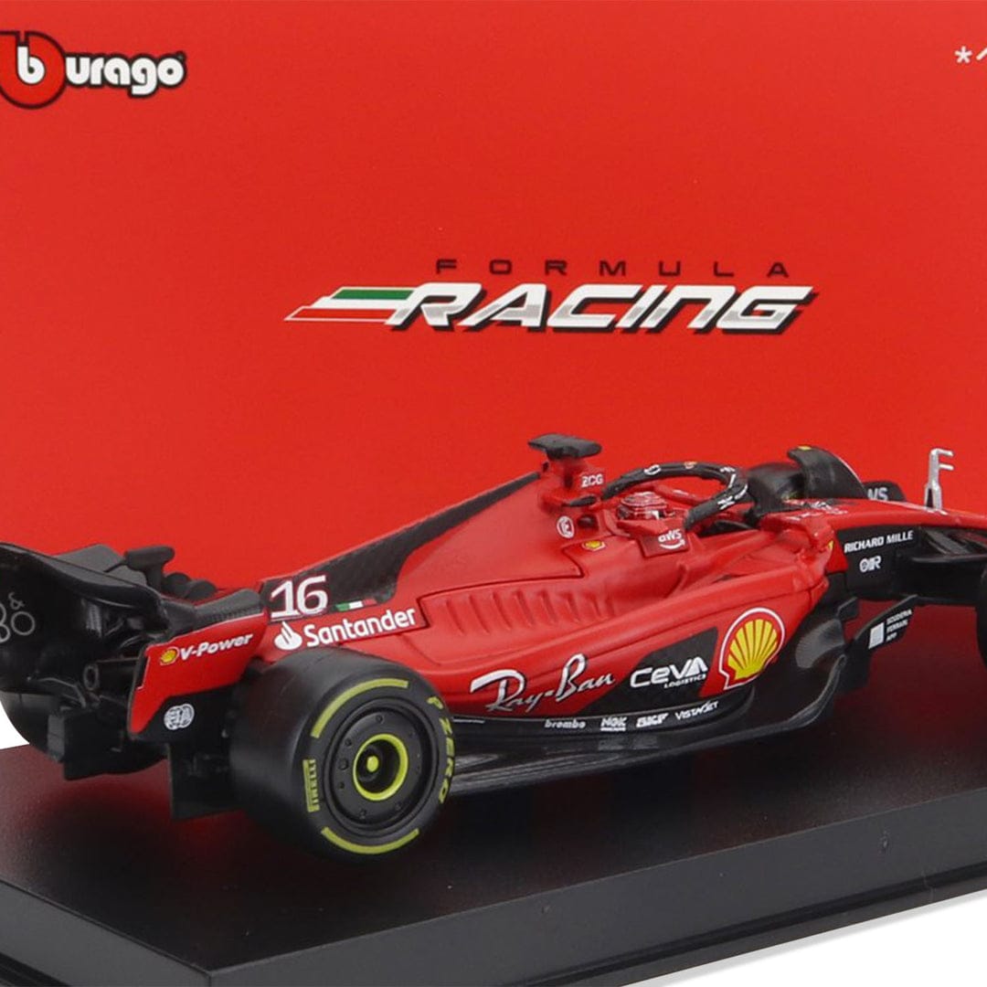 Bburago - 1/43 Scale Model Compatible with Ferrari SF23 - 16 Compatible with Charles Leclerc 2023 Formula 1 Model Car