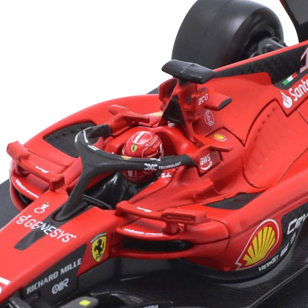 Bburago - 1/43 Scale Model Compatible with Ferrari SF23 - 16 Compatible with Charles Leclerc 2023 Formula 1 Model Car
