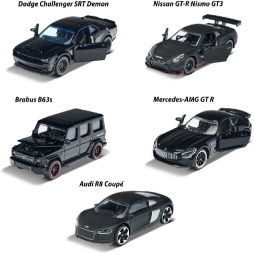 Majorette Black Edition 2023 Giftpack Premium Diecast Car Model - Set of 5