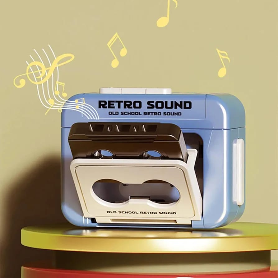 Retro Tape Recorder 3D Keychain With Sound (Select From Drop Down Menu for colour)