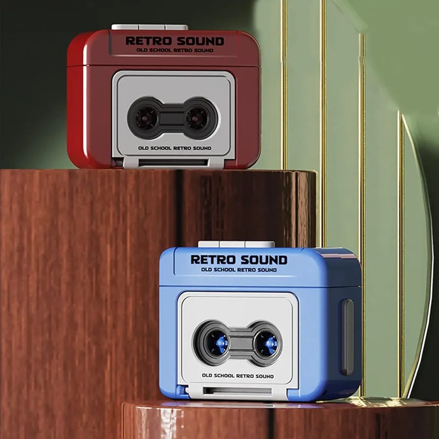 Retro Tape Recorder 3D Keychain With Sound (Select From Drop Down Menu for colour)