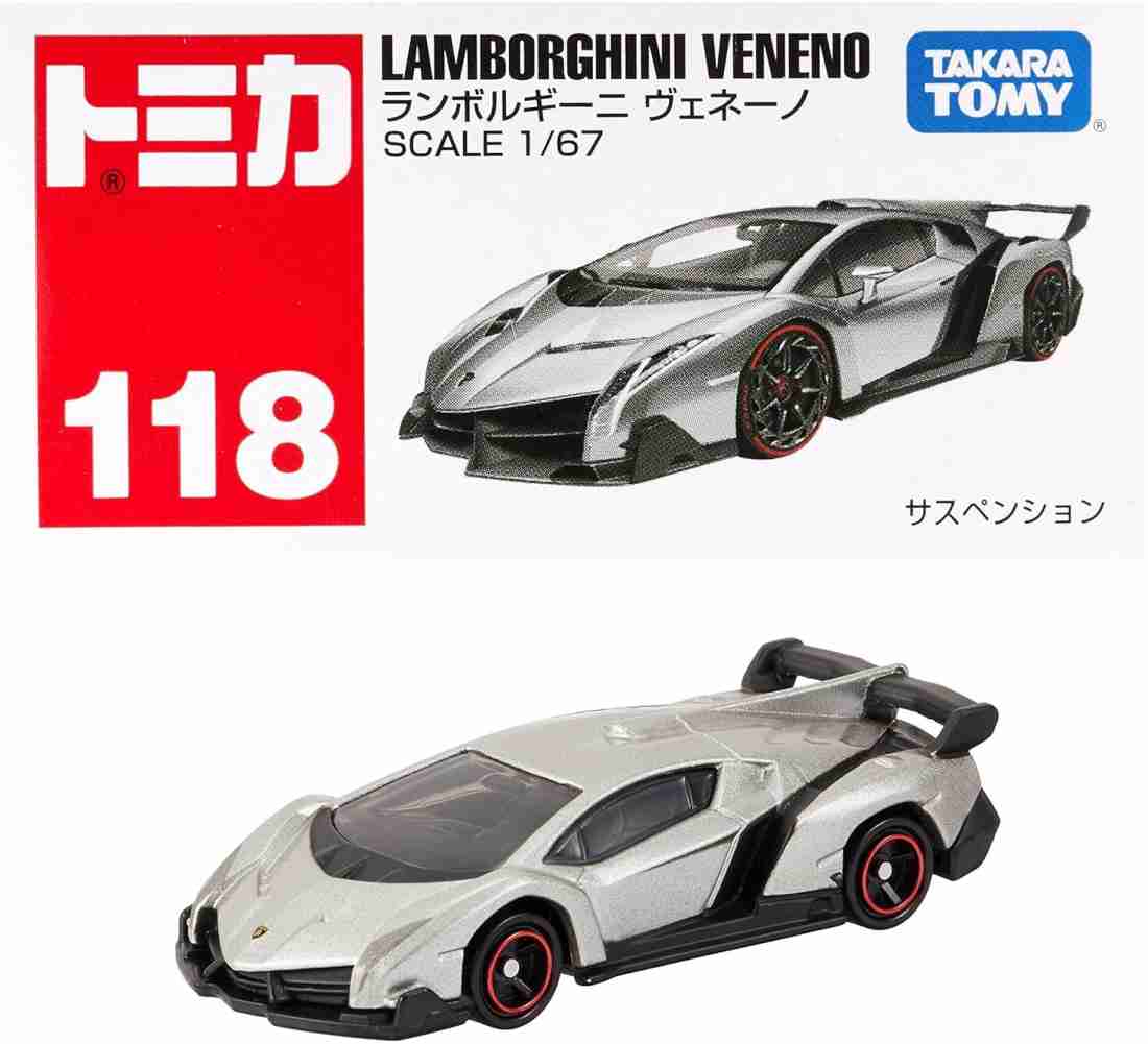 Takara Tomy Tomica 118 Lamborghini Veneno - Scale 1/67 Diecast Model Car