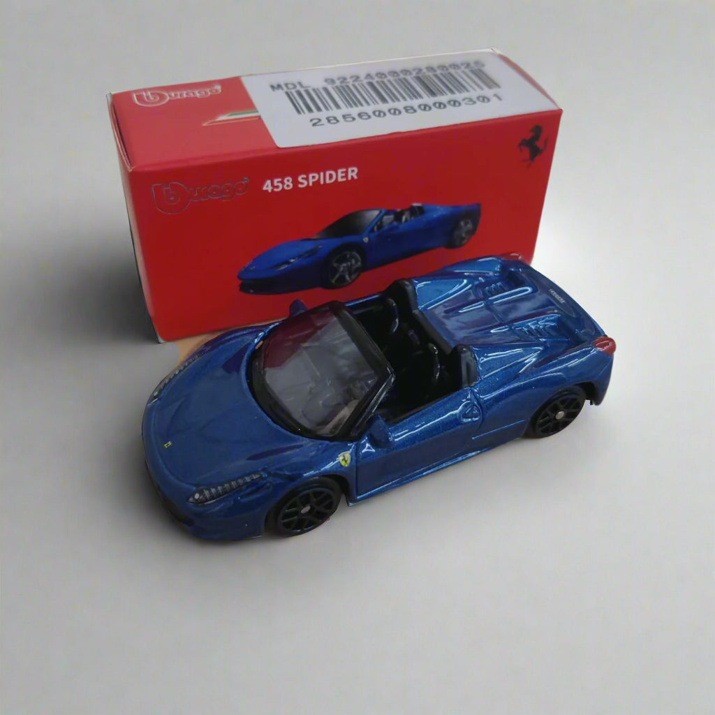 Official Bburago 458 Spider - 1 : 64 Diecast Scale Model