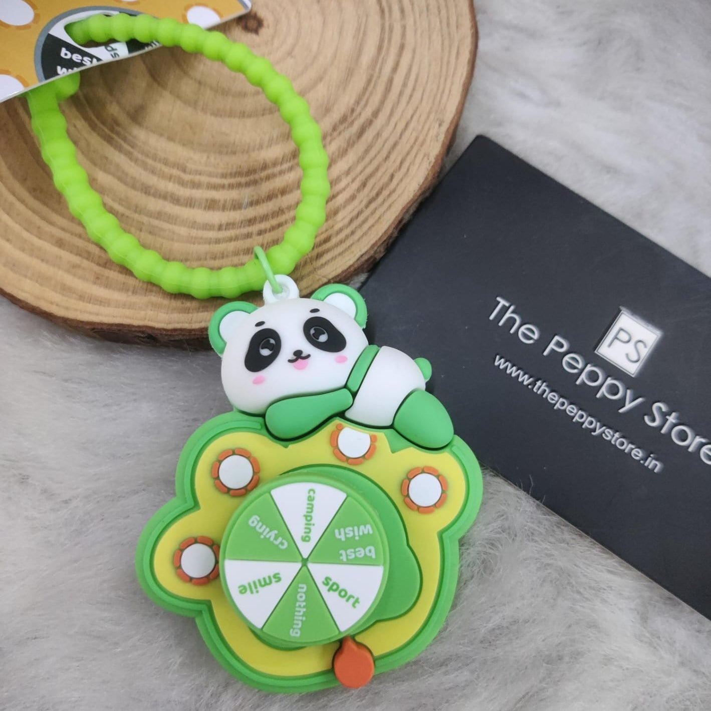 Panda Rotating 3D Silicon Bag Charm (Select From Drop Down)