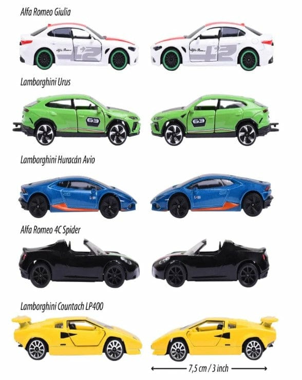 Majorette Dream Cars Italy Giftpack Premium Diecast Car Model - Set of 5