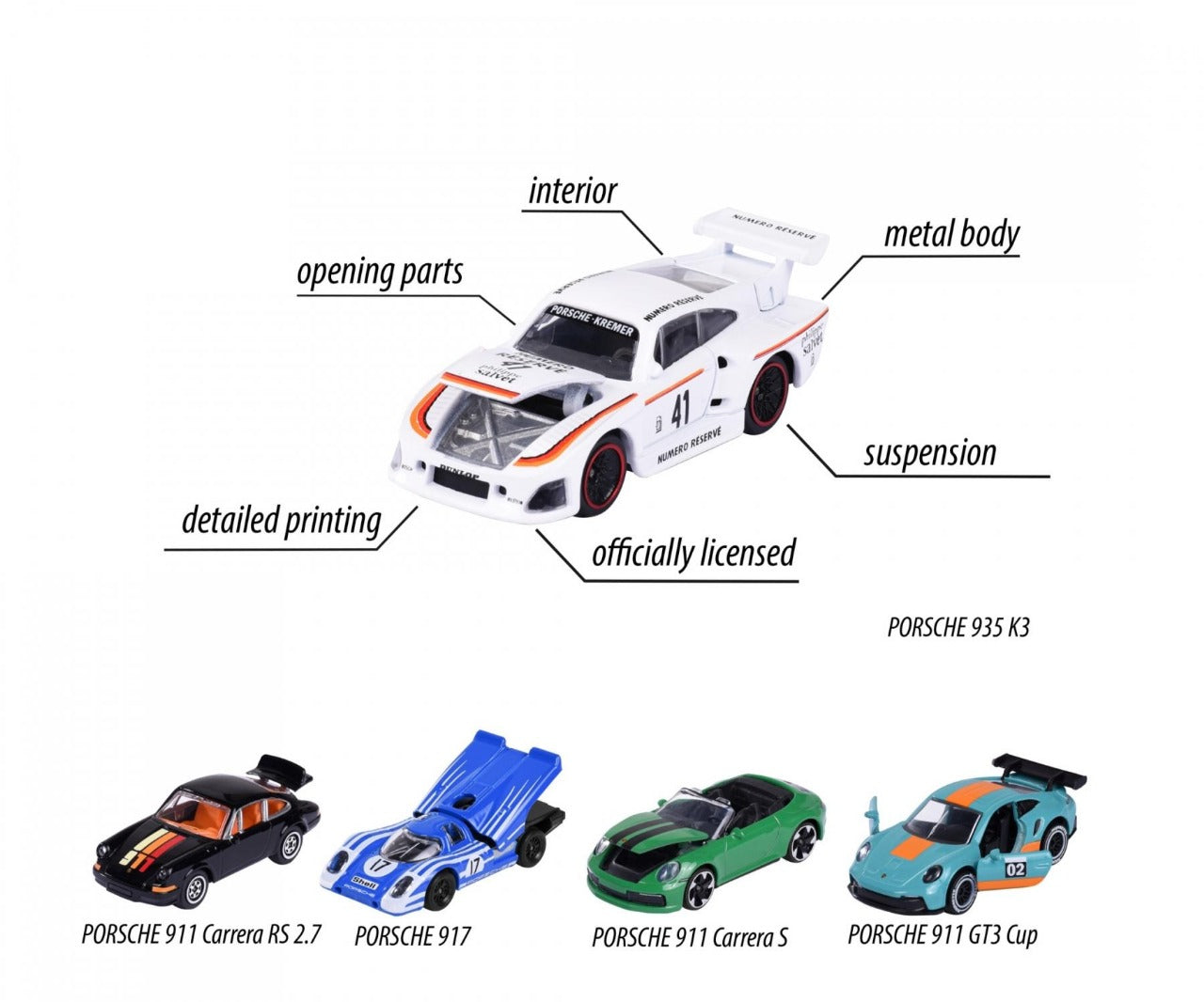 Majorette Porsche Edition Giftpack Premium Diecast Car Model - Set of 5 - No Cash On Delivery Allowed On This Product)