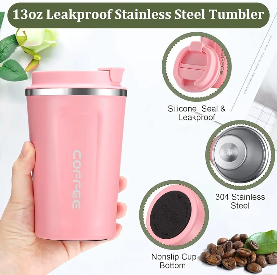 Portable Stainless Steel Insulated Tumbler with Leakproof Lid (Choose From Drop Down)