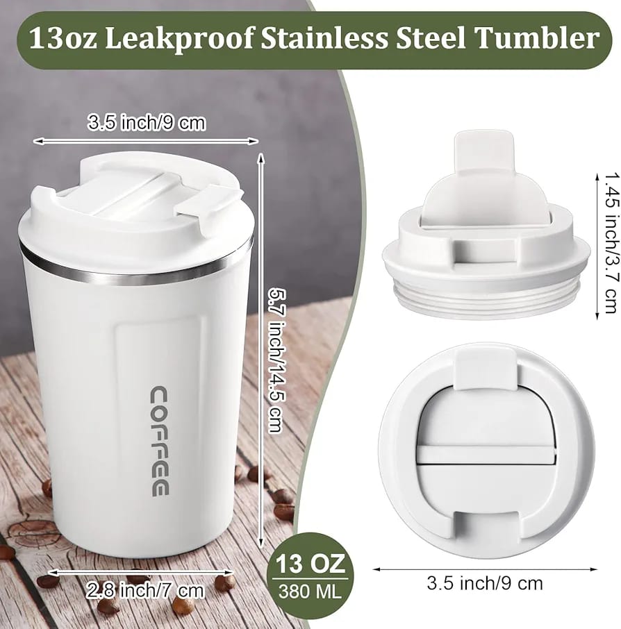 Portable Stainless Steel Insulated Tumbler with Leakproof Lid (Choose From Drop Down)