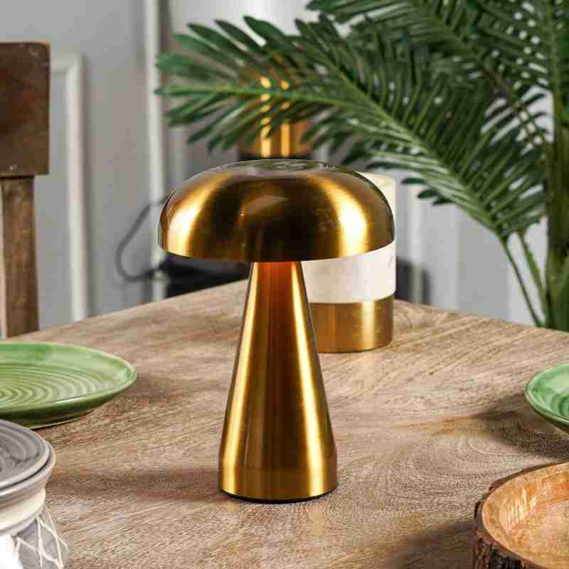 New Golden LED Table Lamps Touch 3 Colors Dimming Rechargeable Night Lights