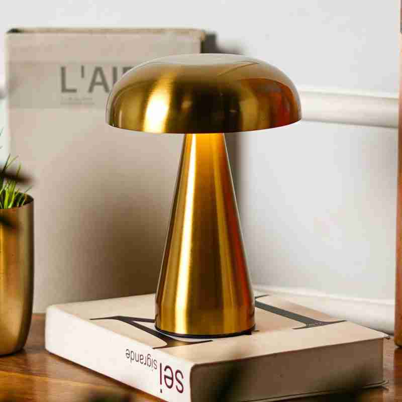 New Golden LED Table Lamps Touch 3 Colors Dimming Rechargeable Night Lights
