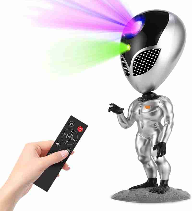 Repeat What You Say Talking Alien Projector Toy Star Light Remote Control (Grey)