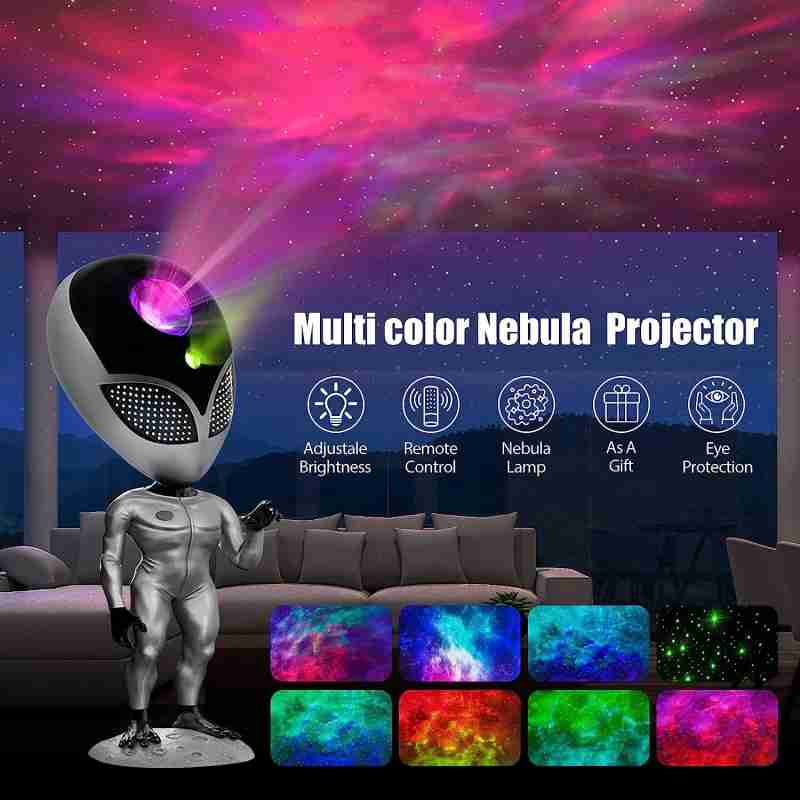Repeat What You Say Talking Alien Projector Toy Star Light Remote Control (Grey)