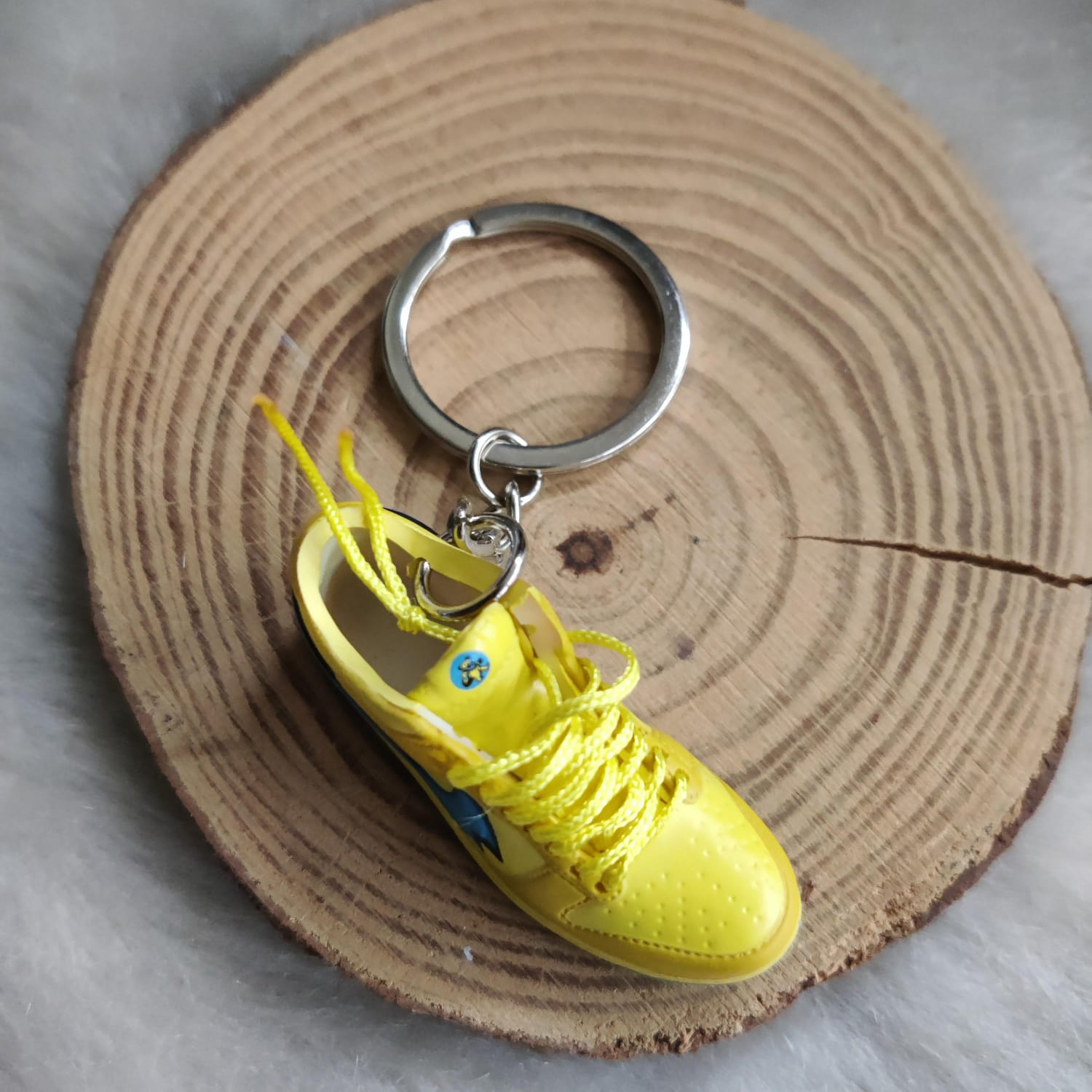 3D Sneaker Keychain - Yellow Blue