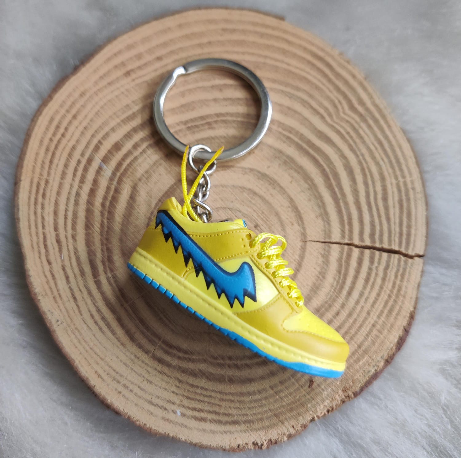 3D Sneaker Keychain - Yellow Blue