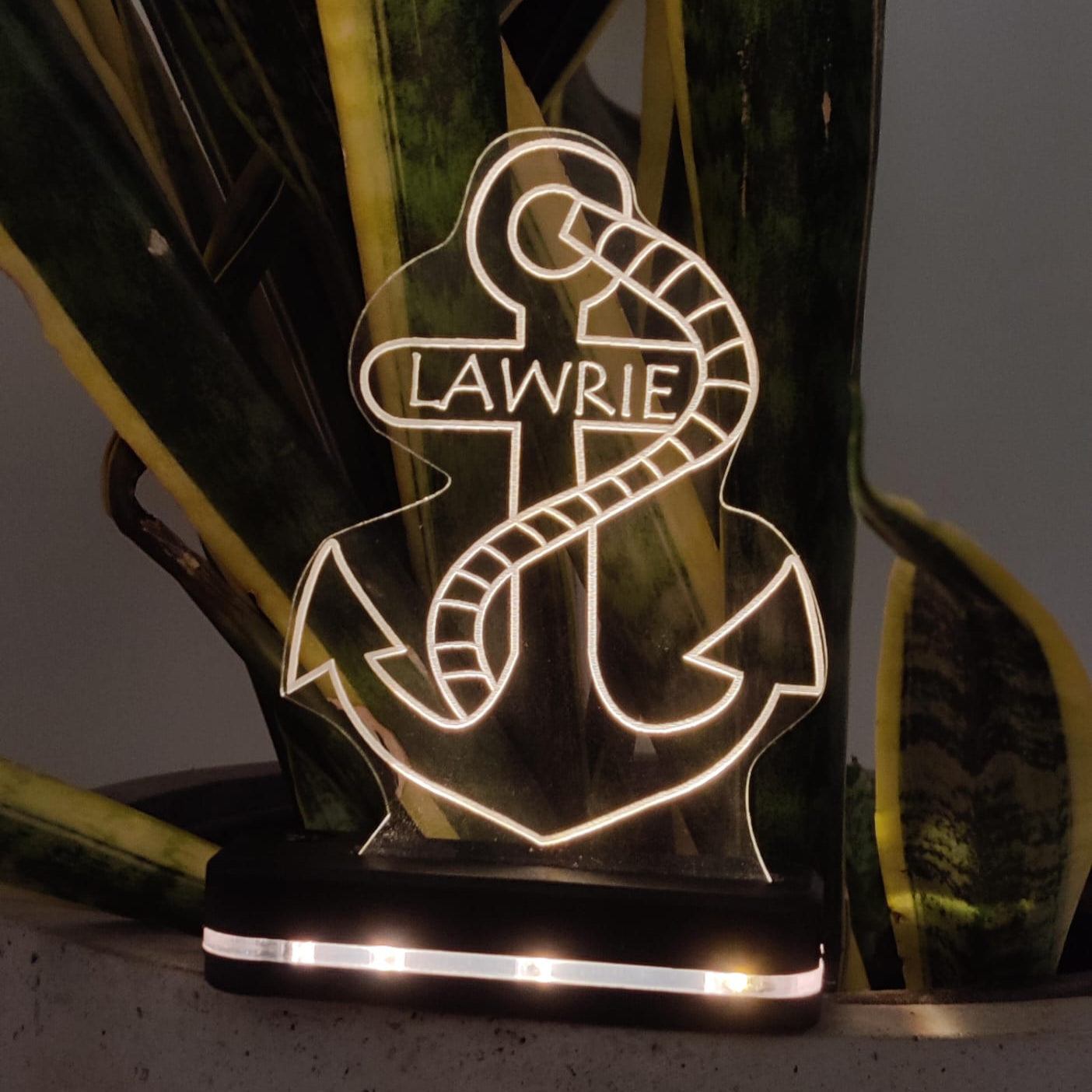 Personalised Anchor LED Night Lamp With Name (No Cash On Delivery Allowed On This Product)