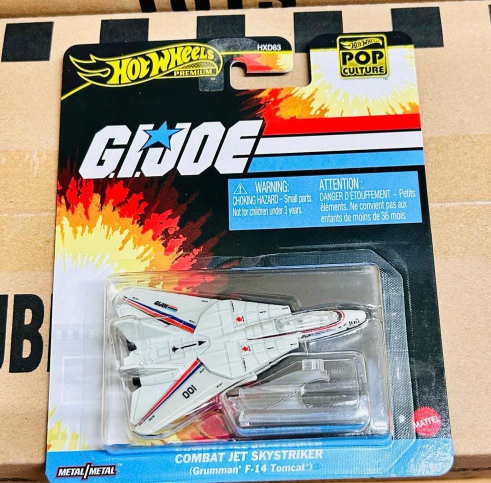 Hot Wheels Premium Pop Culture GIJOE Combat jet skystricker Grumman F-14 Tomcal