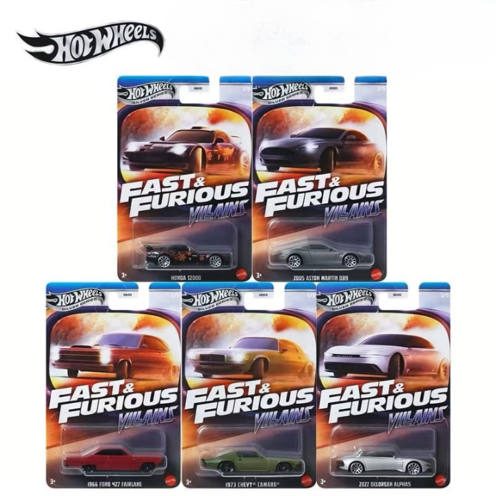 Hot Wheels 2025 Fast & Furious Villains ( Set Of 5 )