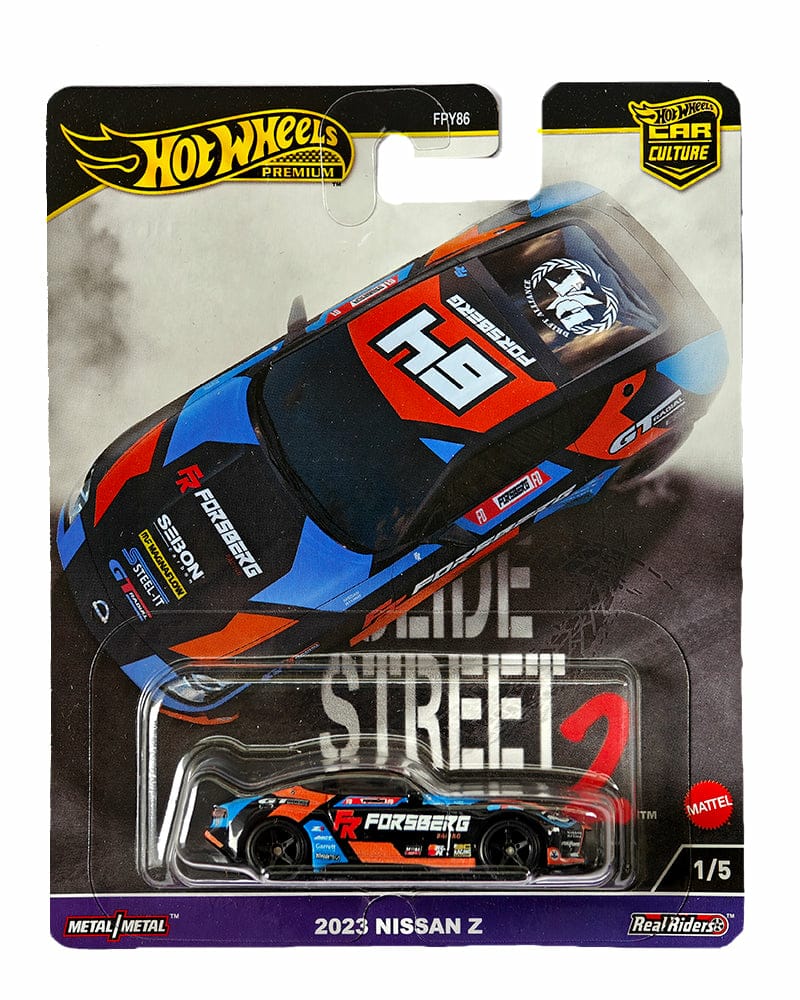 1:64 Hot Wheels 2024 Slide Street 2 (Real Drift Cars)- Premium Pop Culture Series H Diecast Model Cars ( Set Of 5 )
