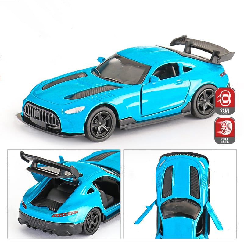 AMZ Toys Diecast Metal Scale Model Car - Blue