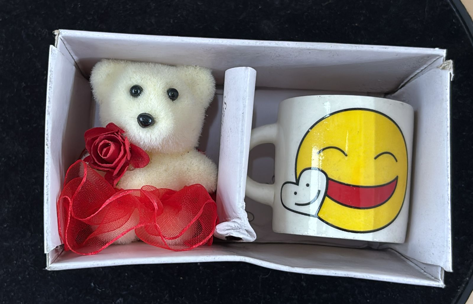 Cute Valentine 3D Ceramic Mini Mug and Teddy - Set of 2