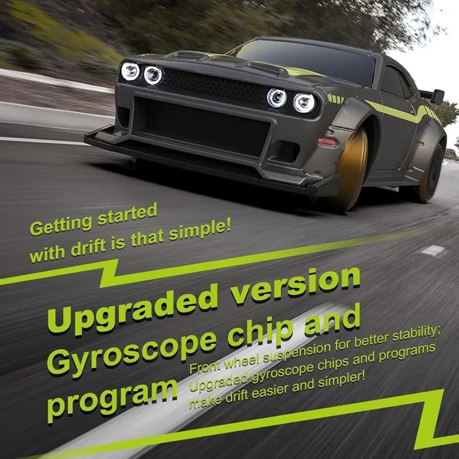 Turbo Racing 1:76 Scale C65 Drift RC Car with Gyro Mini Full Proportional Green Car (No Cod Allowed On This Product) - Prepaid Orders Only