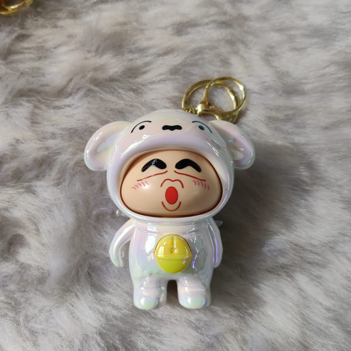 Shinchan Holographic Animal Cosplay Mood Swing Keychain With Bagcharm (Select From Drop Down Menu)