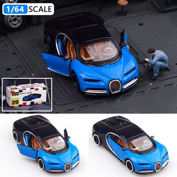 Official Bburago Bugatti Chiron - 1 : 64 Diecast Scale Model