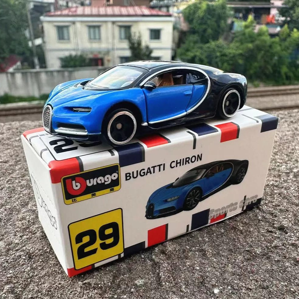 Official Bburago Bugatti Chiron - 1 : 64 Diecast Scale Model