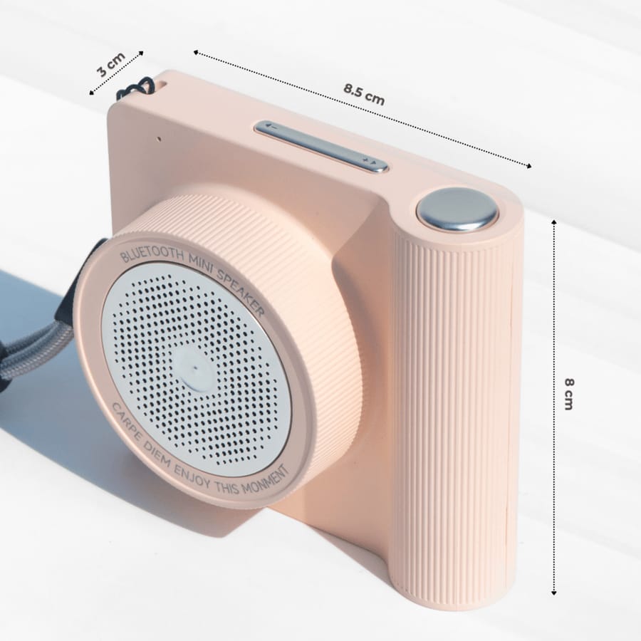 Aesthetic Camera-Shaped Wireless Bluetooth Speaker (Choose From DropDown Menu)