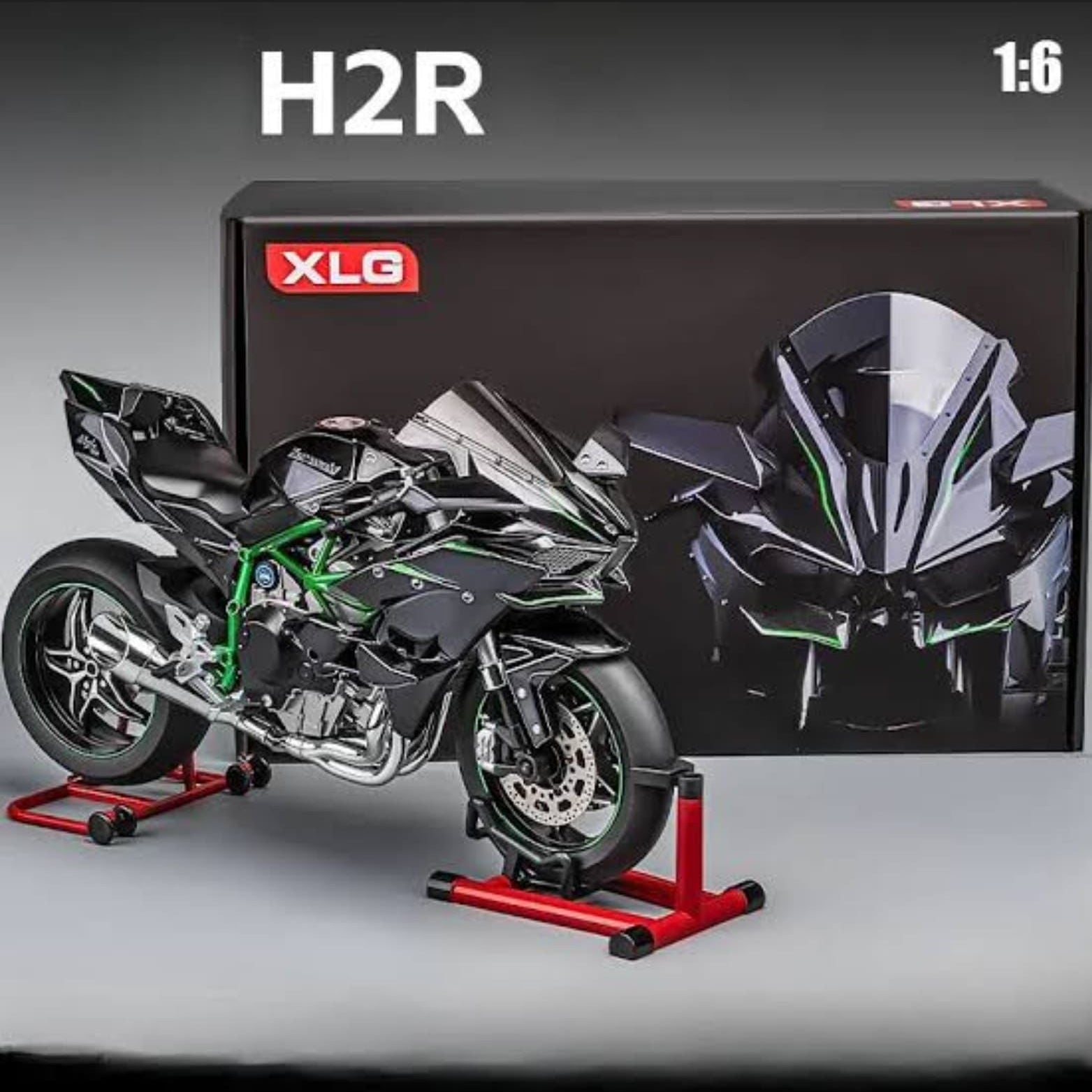 Kawasaki H2R Alloy Model 1:6 Scale (Matte Black)