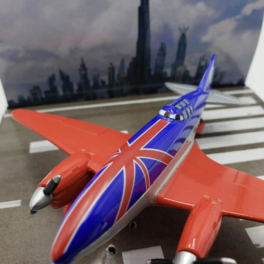 Disney Planes - Bulldog - Scale 1 : 43 Die Cast Plane Wih Acrylic Case