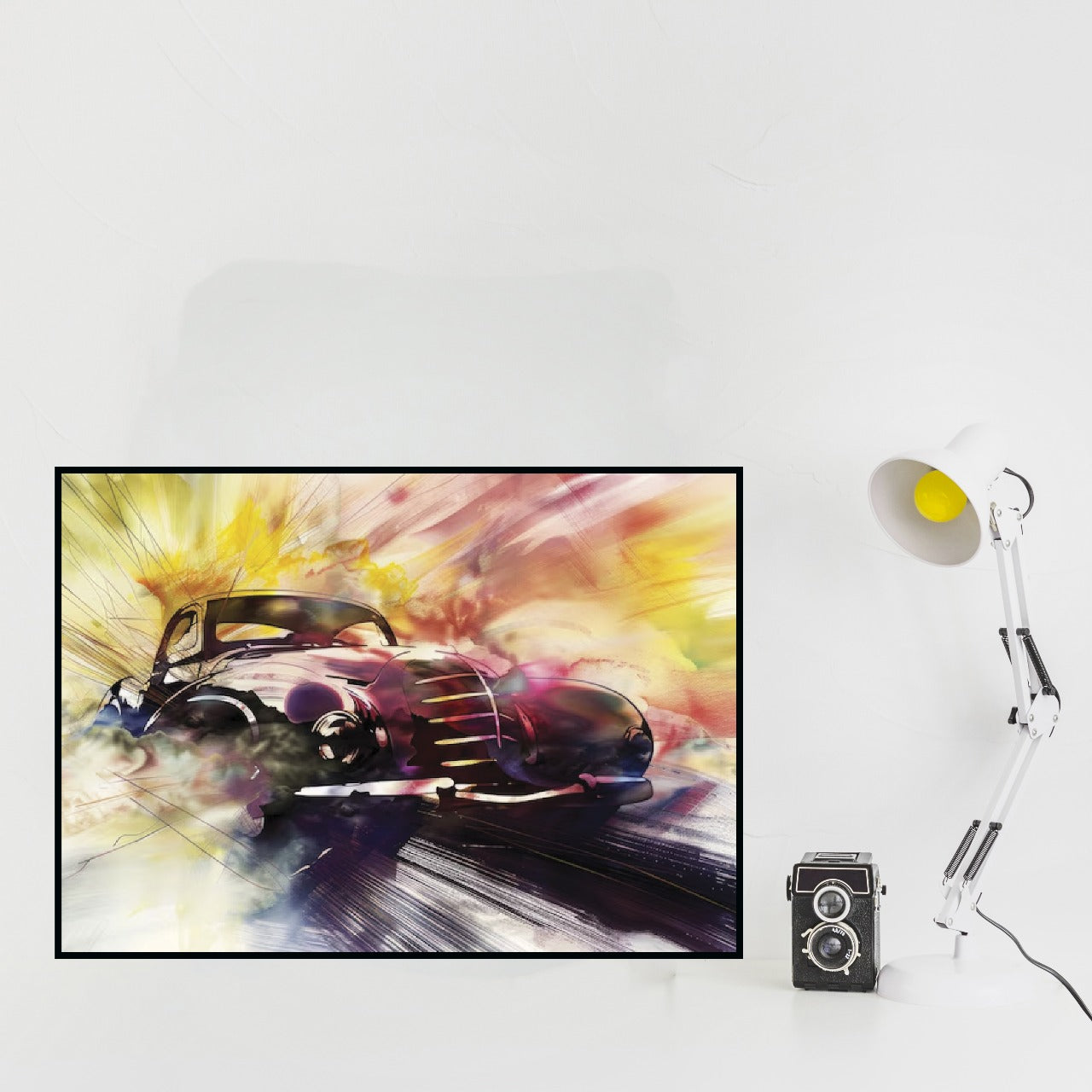 Classic Illustration Car A4 Frame