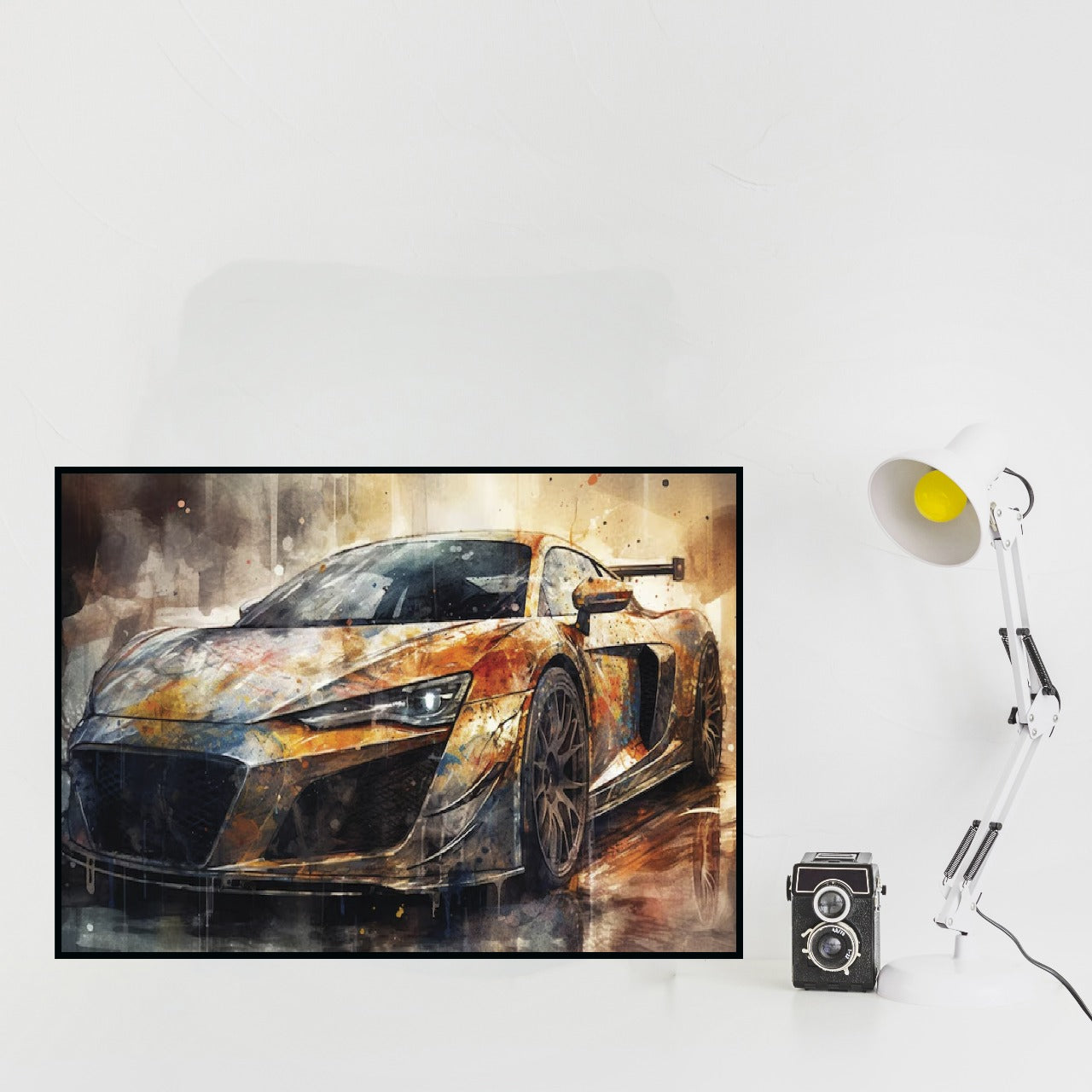 Classic Illustration Car A4 Frame
