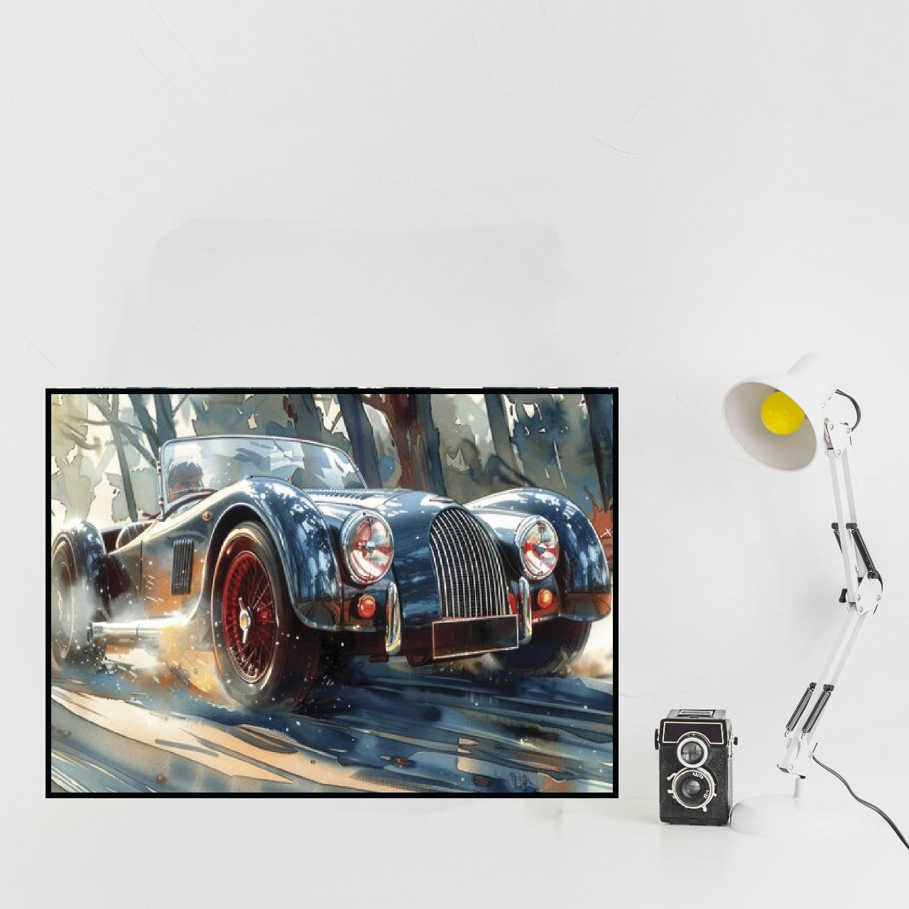 Classic Illustration Car A4 Frame