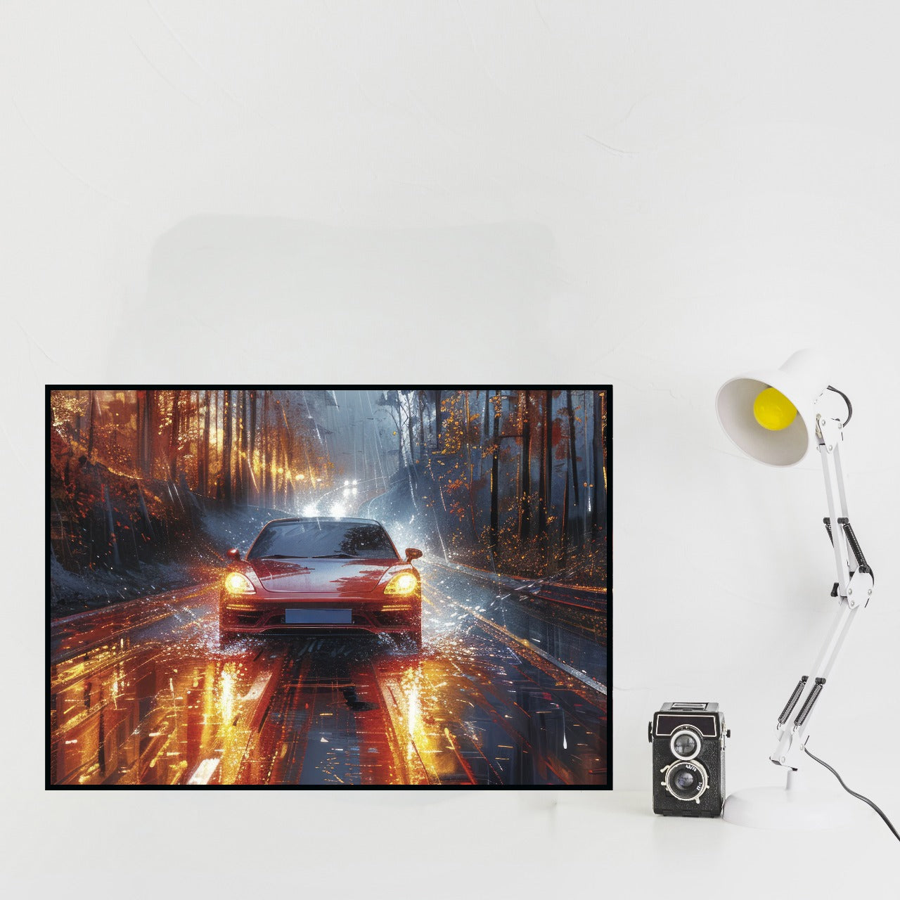 Classic Illustration Car A4 Frame
