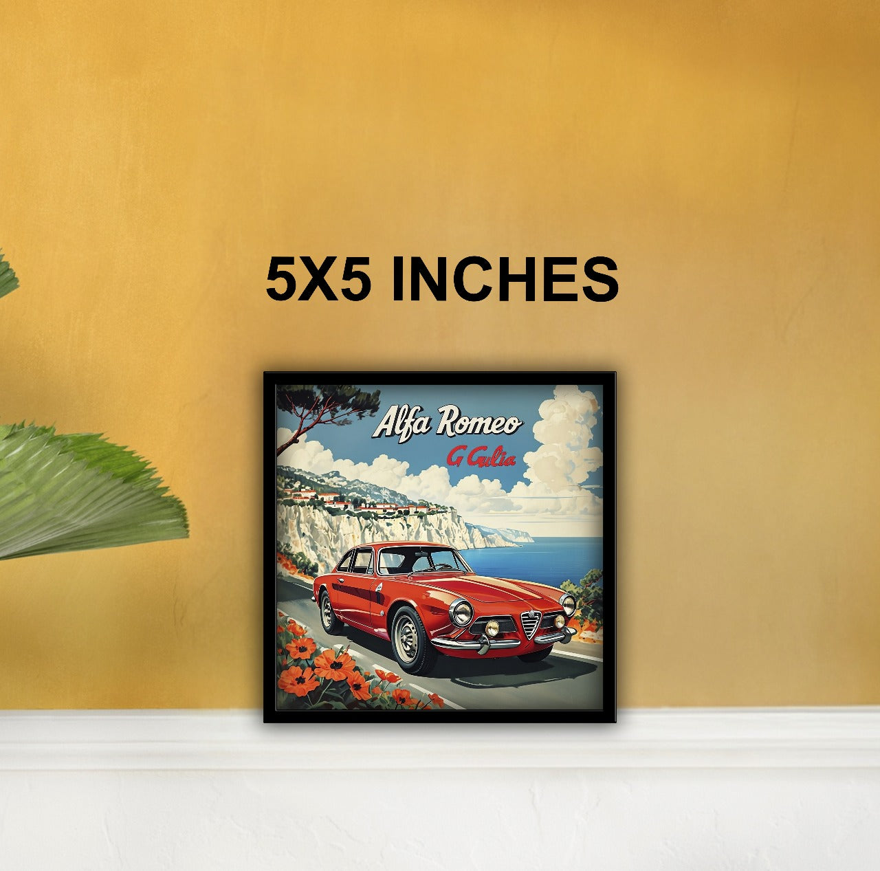 Alfa Romeo G Giulia Car Posters With Frame - 5*5 Inches