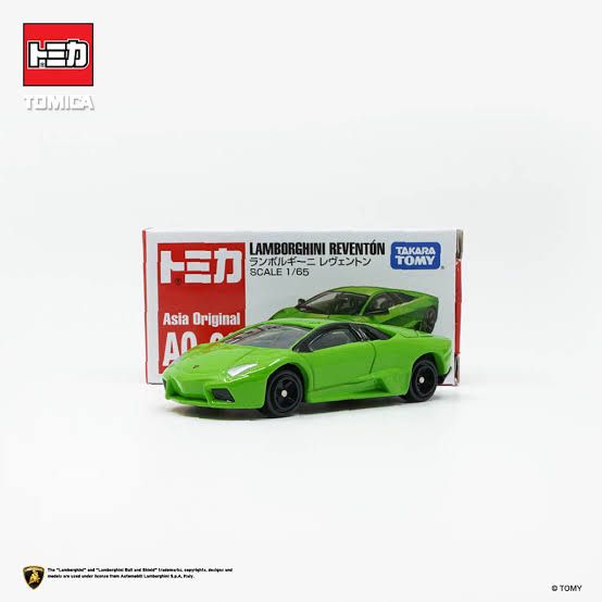 Takara Tomy Tomica Asia Original A0-08 Lamborghini Reventon - Scale 1/65 Diecast Model Car