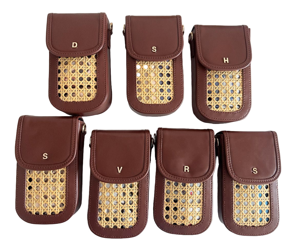 Personalised Name Initial Checked Sling Bag (No Cod on personalised Orders ) - Prepaid Orders Only