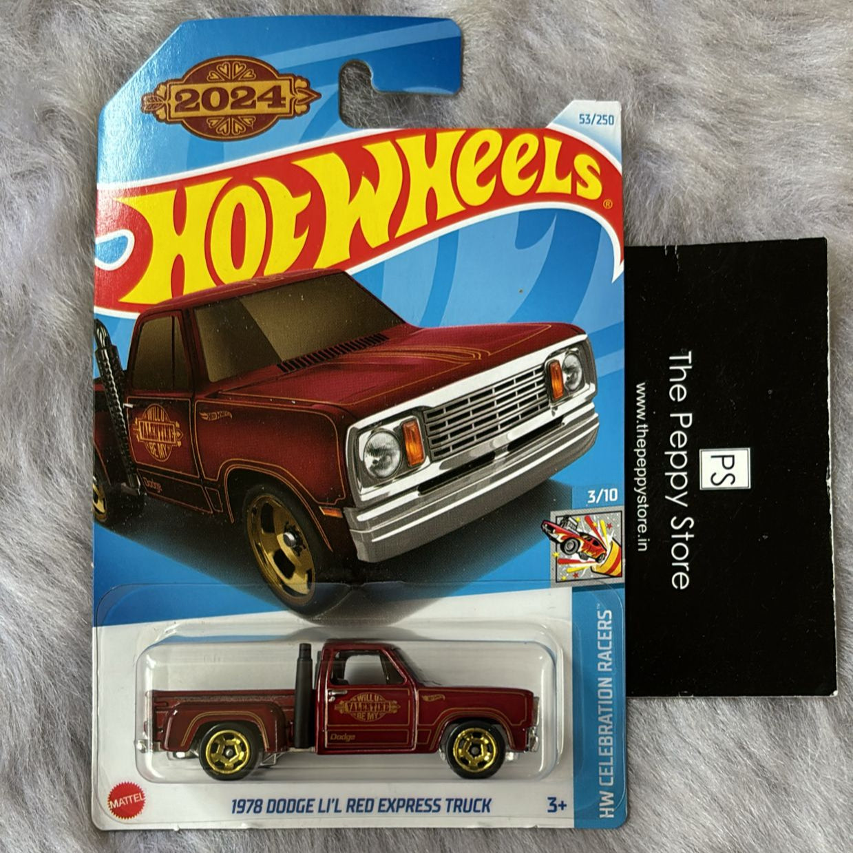 Hot Wheels Imported Rare Vehicle Collection - C Case - 1978 Dodge LI'L Red Express Truck - Will You Be My Valentine Car