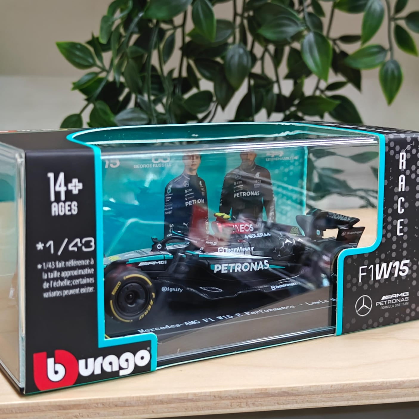 Bburago - 1/43 Scale Model - Mercedes-AMG Petronas F1 W15 Performance #44 Lewis Hamilton