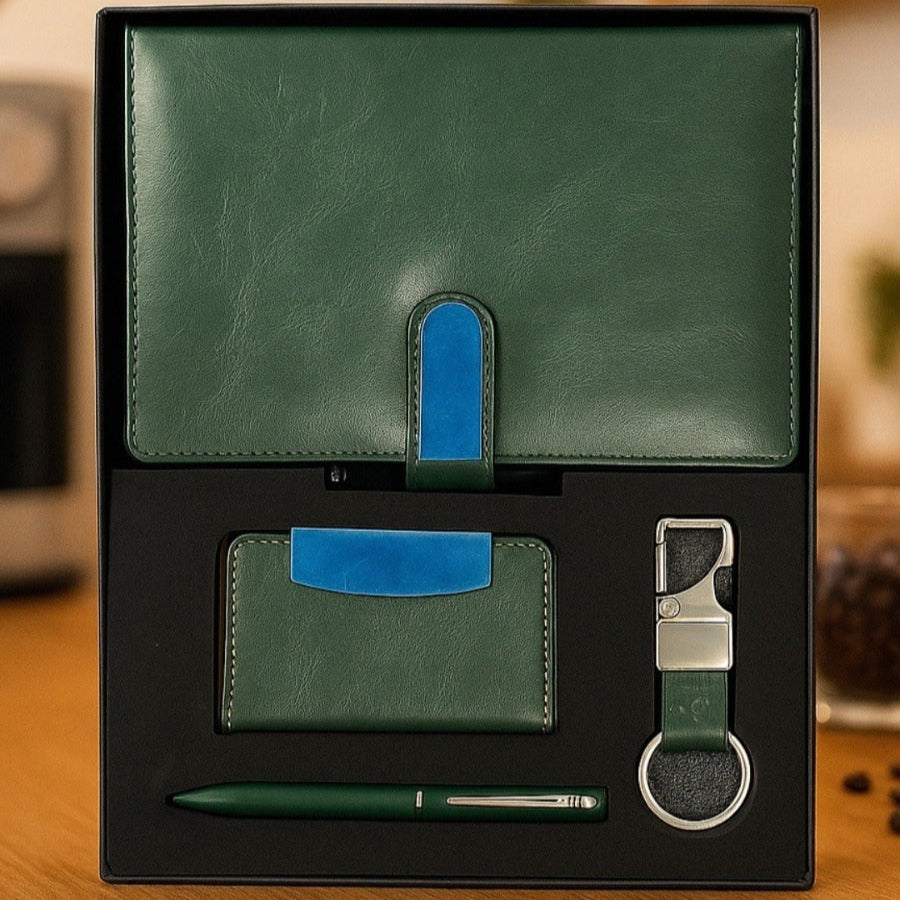 Personalised Name Gift Set - Diary , Card Holder, Keychain & Pen (No Cod on personalised Orders) - Prepaid Orders Only