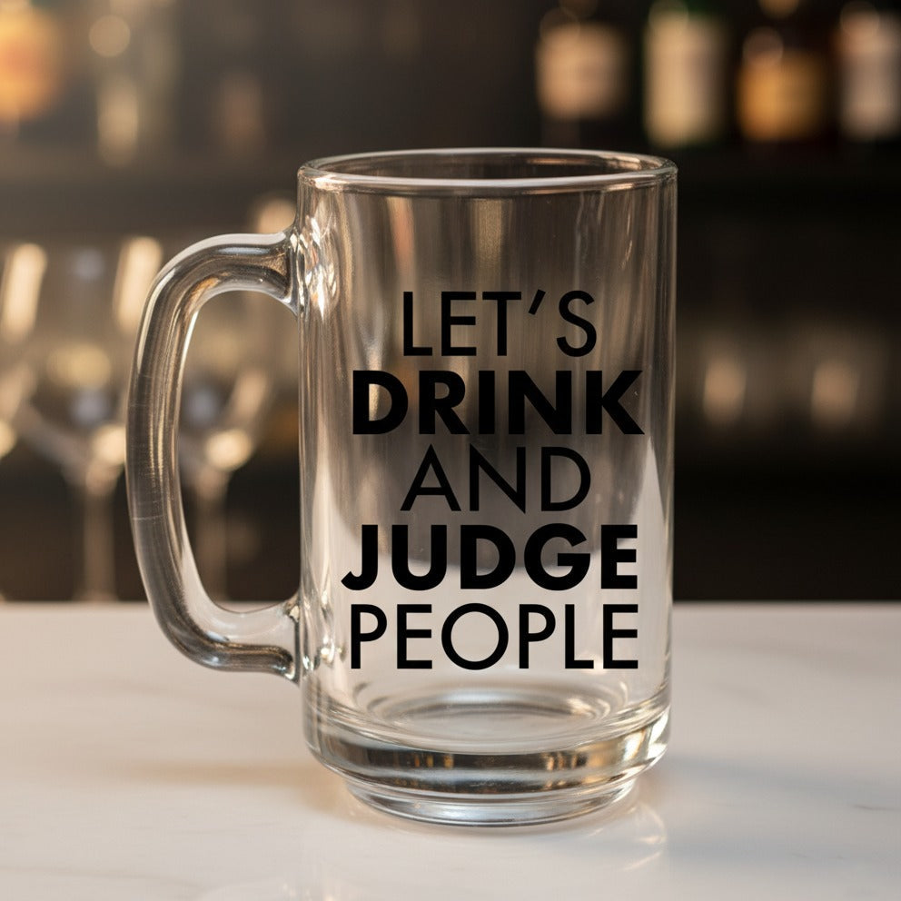 Drink and Judge Beer Mug - 375 Ml - No COD Allowed On This Product - Prepaid Orders Only