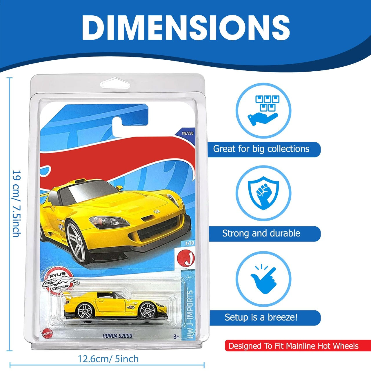 Protector Blister Case For 1:64 Diecast Scale Models - No COD Allowed On This Product - Prepaid Orders Only