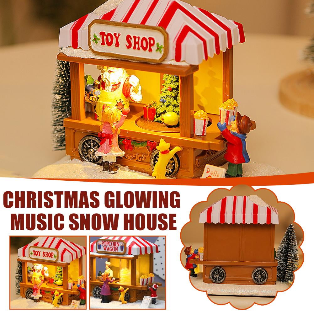 Christmas Toy Shop Musical ShowPiece Lamp ( Size 18*15*11 Cm) - Battery Operated