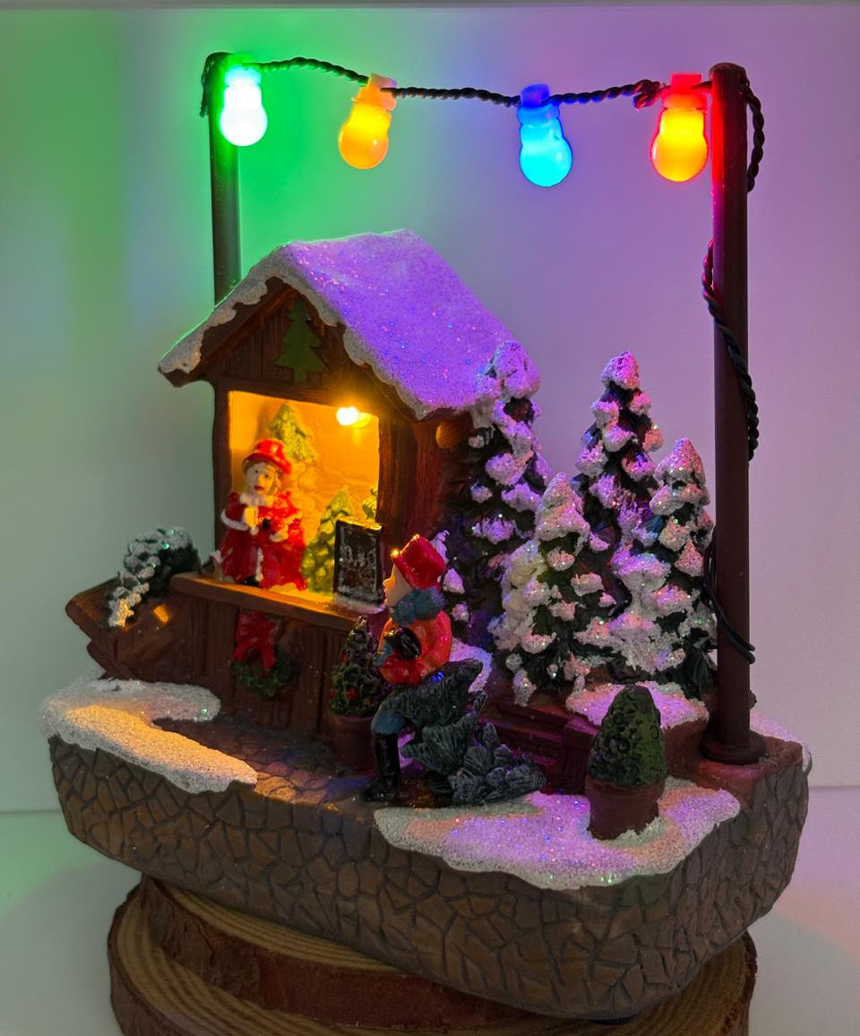Christmas Decorative Showpiece With Light - Battery Operated