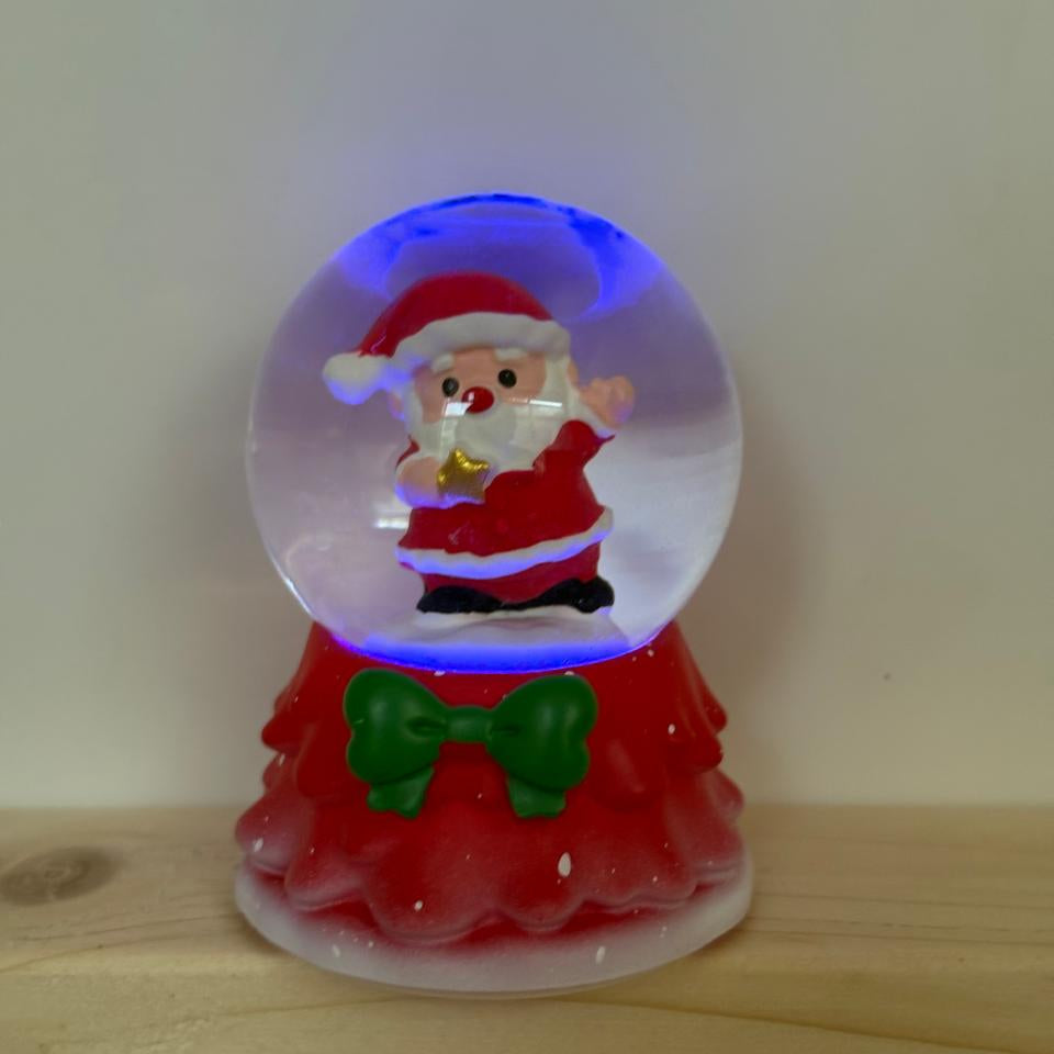 Christmas Snow Globe Decorative Showpiece With RGB Colour Changing Lights (9 Colours)