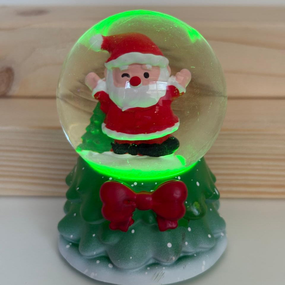 Christmas Snow Globe Decorative Showpiece With RGB Colour Changing Lights (9 Colours)